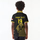 Custom World Football 2026 Egypt Kid Polo Shirt Pharaohs Hieroglyphs Pride Black Version