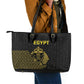World Football 2026 Egypt Leather Tote Bag Pharaohs Hieroglyphs Pride Black Version