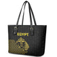 World Football 2026 Egypt Leather Tote Bag Pharaohs Hieroglyphs Pride Black Version