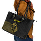 World Football 2026 Egypt Leather Tote Bag Pharaohs Hieroglyphs Pride Black Version