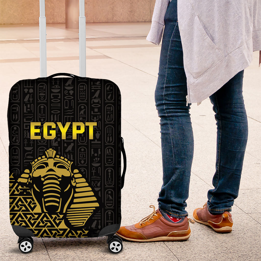 World Football 2026 Egypt Luggage Cover Pharaohs Hieroglyphs Pride Black Version