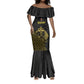 Custom World Football 2026 Egypt Mermaid Dress Pharaohs Hieroglyphs Pride Black Version