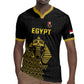 Custom World Football 2026 Egypt Rugby Jersey Pharaohs Hieroglyphs Pride Black Version
