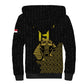 Custom World Football 2026 Egypt Sherpa Hoodie Pharaohs Hieroglyphs Pride Black Version