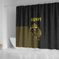 World Football 2026 Egypt Shower Curtain Pharaohs Hieroglyphs Pride Black Version