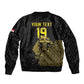 Custom World Football 2026 Egypt Sleeve Zip Bomber Jacket Pharaohs Hieroglyphs Pride Black Version