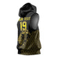 Custom World Football 2026 Egypt Sleeveless Hoodie Pharaohs Hieroglyphs Pride Black Version