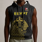 Custom World Football 2026 Egypt Sleeveless Hoodie Pharaohs Hieroglyphs Pride Black Version