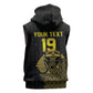 Custom World Football 2026 Egypt Sleeveless Zip Hoodie Pharaohs Hieroglyphs Pride Black Version