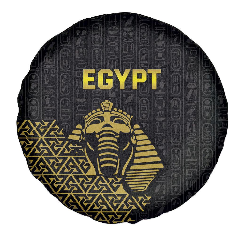 World Football 2026 Egypt Spare Tire Cover Pharaohs Hieroglyphs Pride Black Version