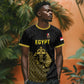Custom World Football 2026 Egypt T shirt Pharaohs Hieroglyphs Pride Black Version