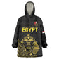 Custom World Football 2026 Egypt Wearable Blanket Hoodie Pharaohs Hieroglyphs Pride Black Version