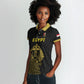 Custom World Football 2026 Egypt Women Polo Shirt Pharaohs Hieroglyphs Pride Black Version