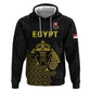 Custom World Football 2026 Egypt Zip Hoodie Pharaohs Hieroglyphs Pride Black Version