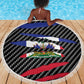Black Haitians Beast Beach Blanket Ripped Flag Graphic - African Pride