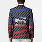 Black Haitians Beast Blazer Ripped Flag Graphic
