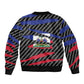 Black Haitians Beast Bomber Jacket Ripped Flag Graphic - African Pride