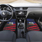 Black Haitians Beast Car Mats Ripped Flag Graphic - African Pride