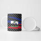 Black Haitians Beast Ceramic Mug Ripped Flag Graphic