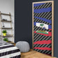 Black Haitians Beast Door Cover Ripped Flag Graphic