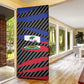 Black Haitians Beast Door Cover Ripped Flag Graphic