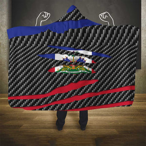 Black Haitians Beast Hooded Blanket Ripped Flag Graphic - African Pride