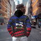 Black Haitians Beast Hoodie Ripped Flag Graphic - African Pride