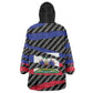 Black Haitians Beast Kid Wearable Blanket Hoodie Ripped Flag Graphic - African Pride