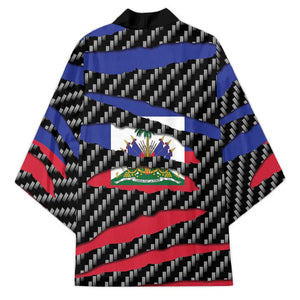 Black Haitians Beast Kimono Ripped Flag Graphic