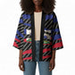 Black Haitians Beast Kimono Ripped Flag Graphic