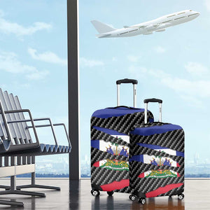 Black Haitians Beast Luggage Cover Ripped Flag Graphic - African Pride