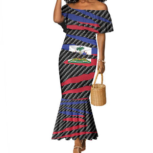 Black Haitians Beast Mermaid Dress Ripped Flag Graphic - African Pride