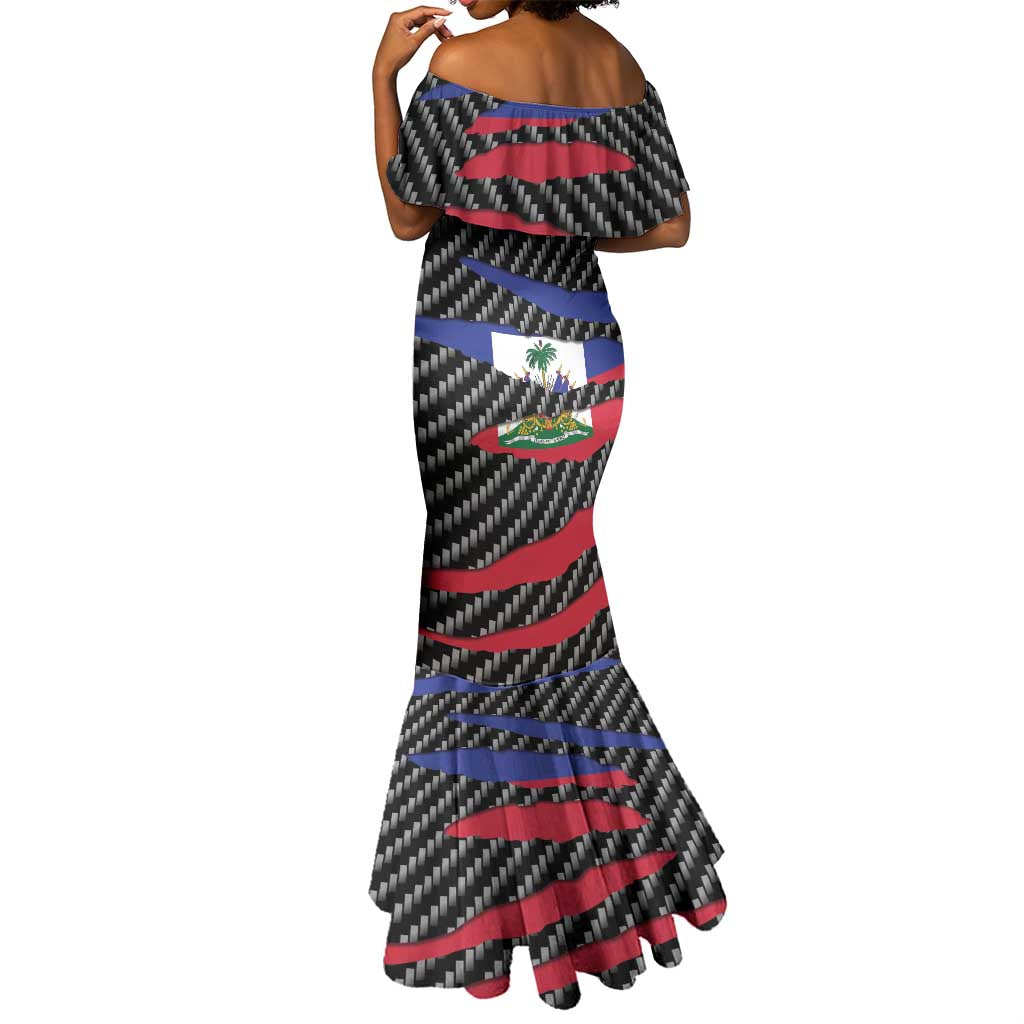 Black Haitians Beast Mermaid Dress Ripped Flag Graphic - African Pride