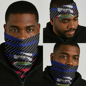 Black Haitians Beast Neck Gaiter Ripped Flag Graphic - African Pride