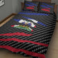 Black Haitians Beast Quilt Bed Set Ripped Flag Graphic - African Pride