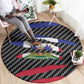 Black Haitians Beast Round Carpet Ripped Flag Graphic - African Pride
