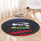 Black Haitians Beast Round Carpet Ripped Flag Graphic - African Pride