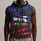 Black Haitians Beast Sleeveless Zip Hoodie Ripped Flag Graphic - African Pride