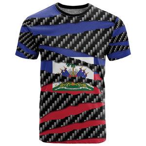 Black Haitians Beast T shirt Ripped Flag Graphic - African Pride