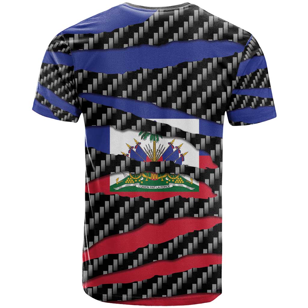 Black Haitians Beast T shirt Ripped Flag Graphic - African Pride