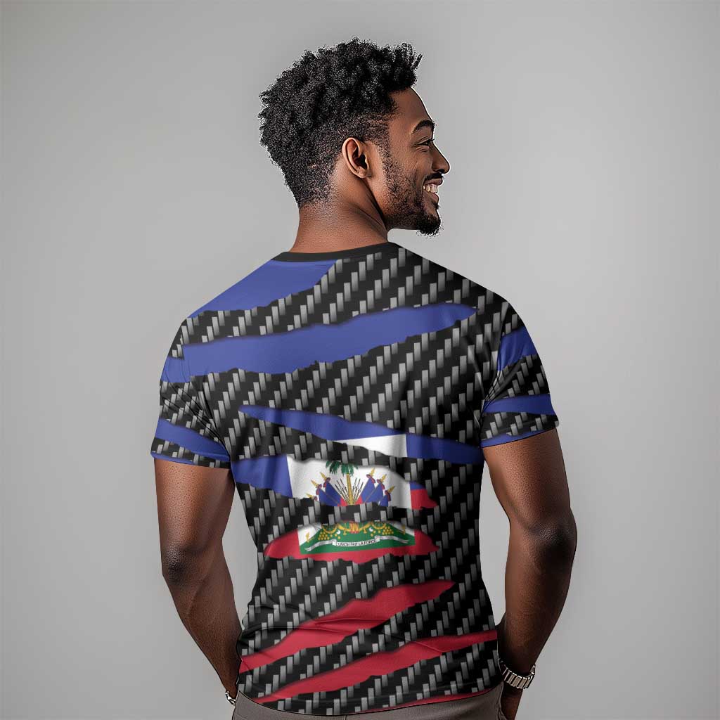 Black Haitians Beast T shirt Ripped Flag Graphic - African Pride