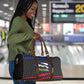 Black Haitians Beast Travel Bag Ripped Flag Graphic