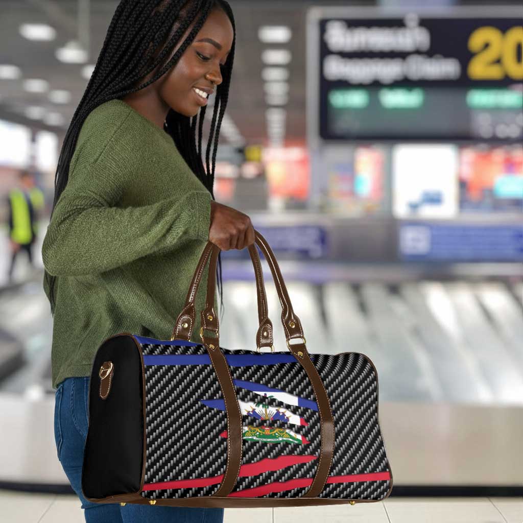 Black Haitians Beast Travel Bag Ripped Flag Graphic