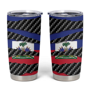 Black Haitians Beast Tumbler Cup Ripped Flag Graphic - African Pride