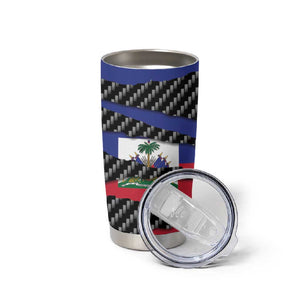 Black Haitians Beast Tumbler Cup Ripped Flag Graphic - African Pride