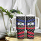 Black Haitians Beast Tumbler With Handle Ripped Flag Graphic - African Pride
