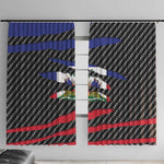 Black Haitians Beast Window Curtain Ripped Flag Graphic - African Pride