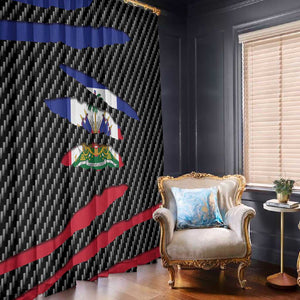 Black Haitians Beast Window Curtain Ripped Flag Graphic - African Pride