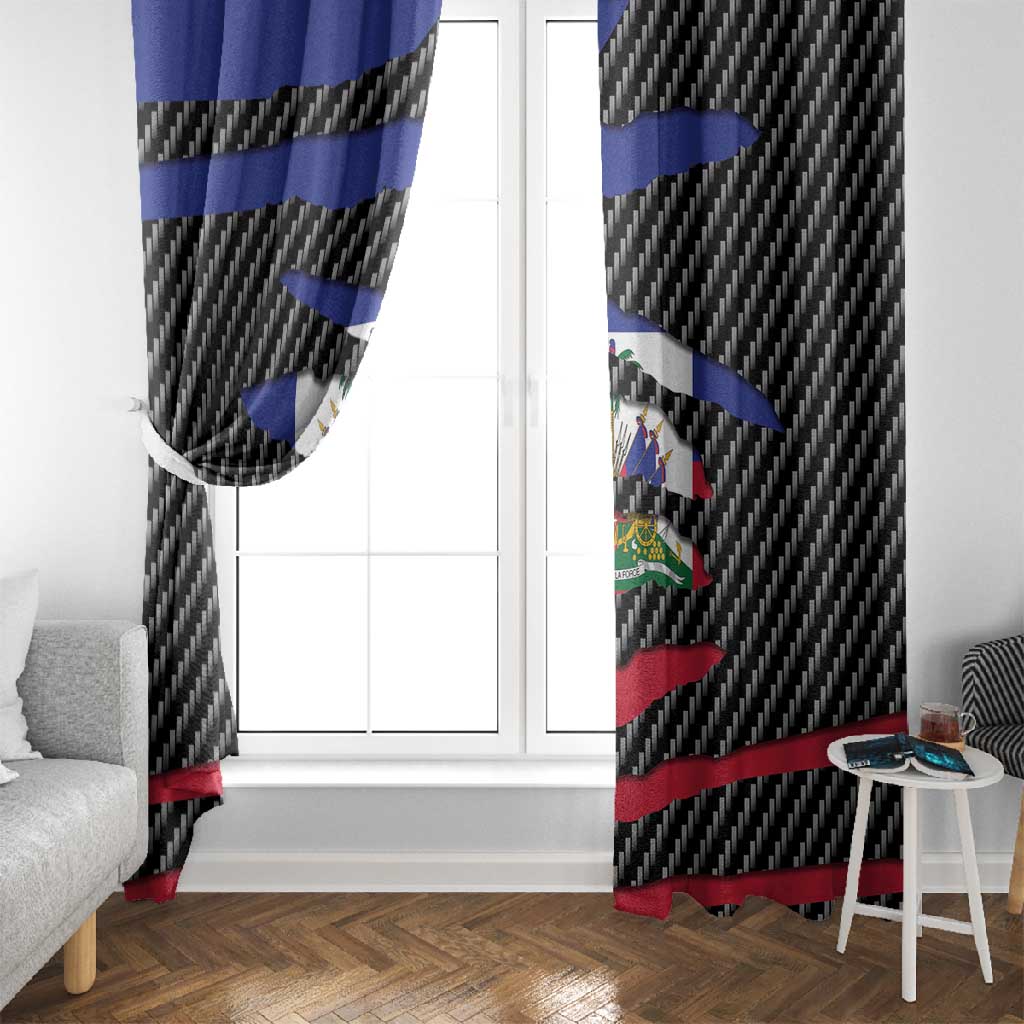 Black Haitians Beast Window Curtain Ripped Flag Graphic - African Pride