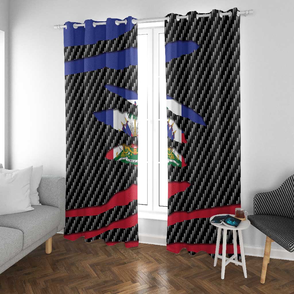 Black Haitians Beast Window Curtain Ripped Flag Graphic - African Pride